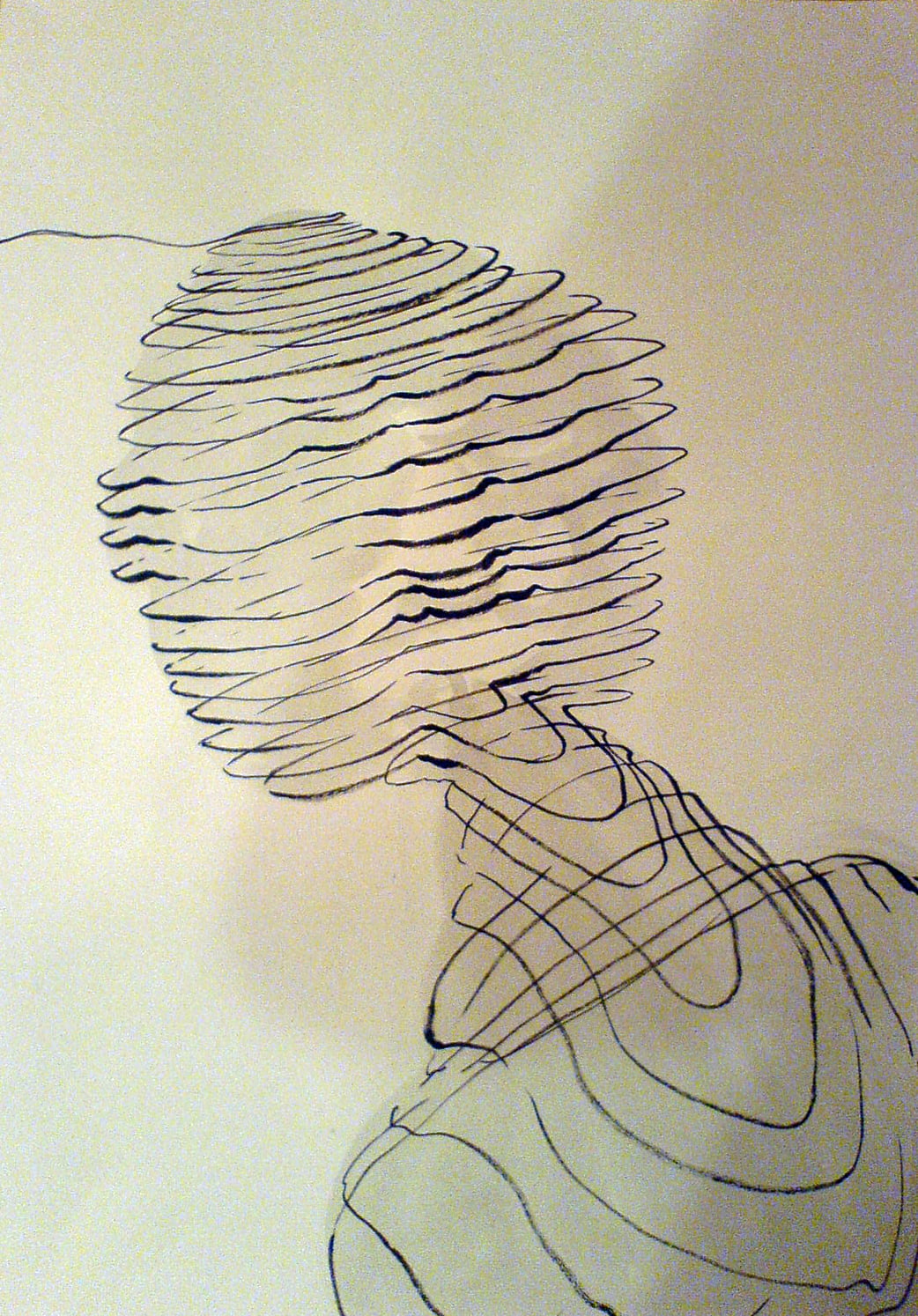 Zeichnung in schwarz