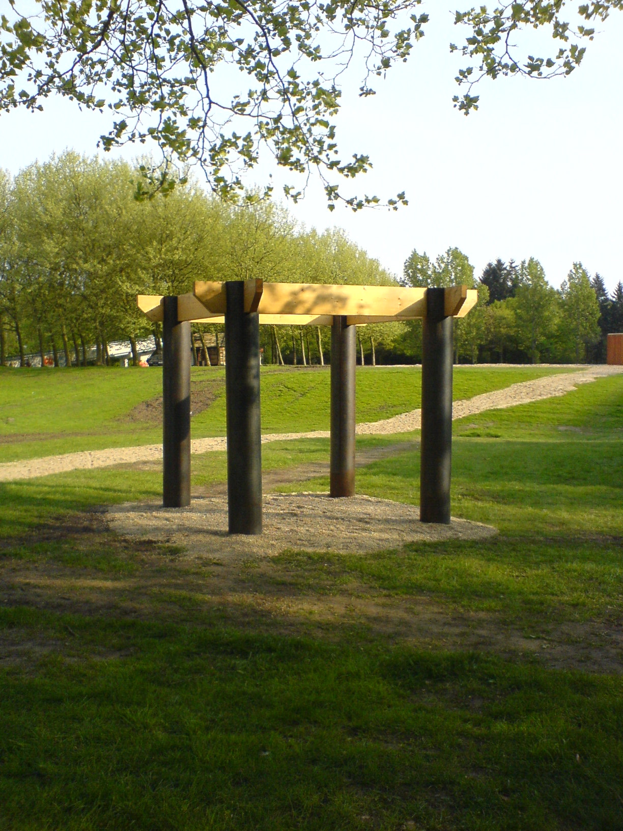 Skulptur Außenbereich Tempel Regen