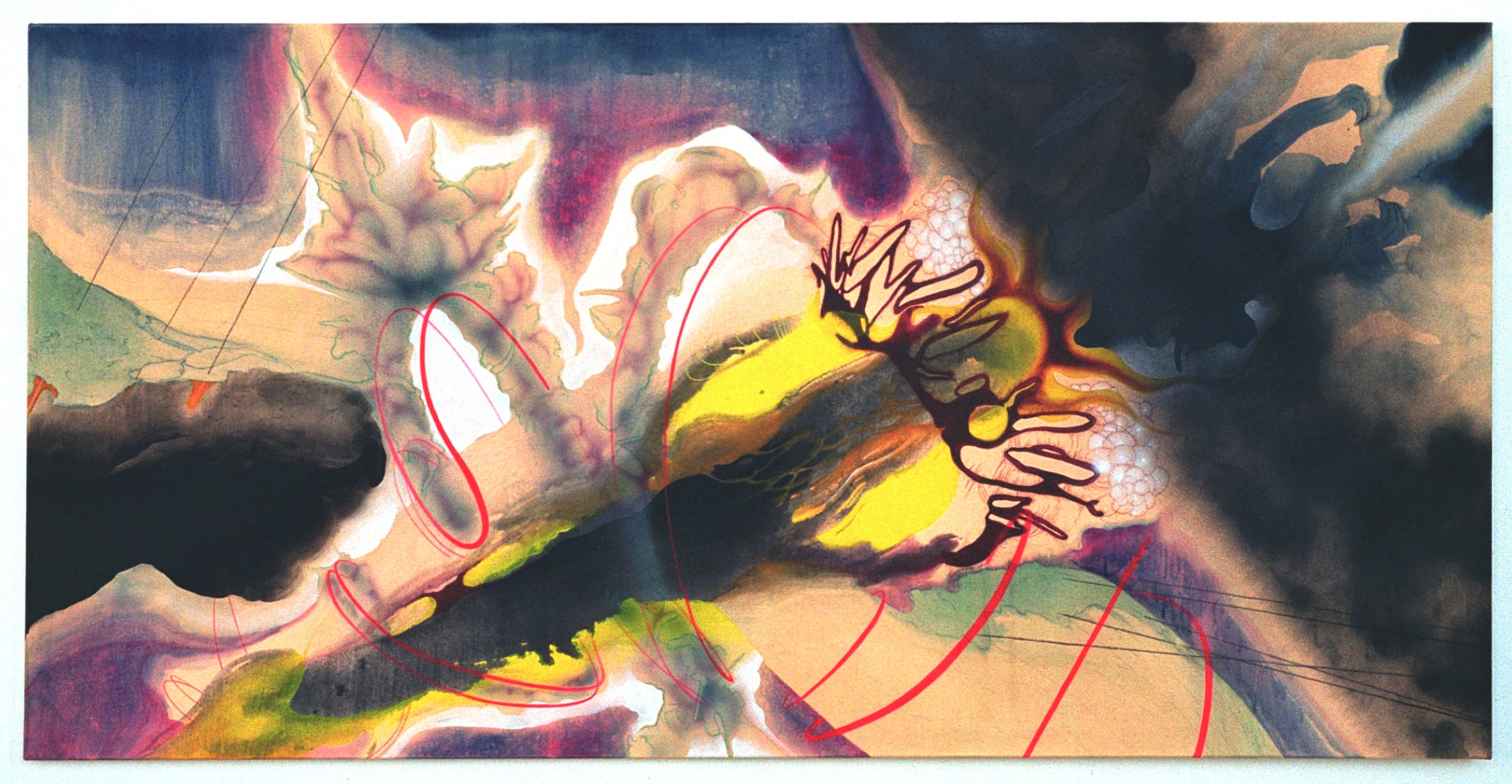 Leinwandarbeit, gelabelt Sprüth Magers Projekte, im Studio Lager